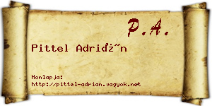 Pittel Adrián névjegykártya