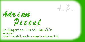 adrian pittel business card